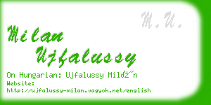 milan ujfalussy business card